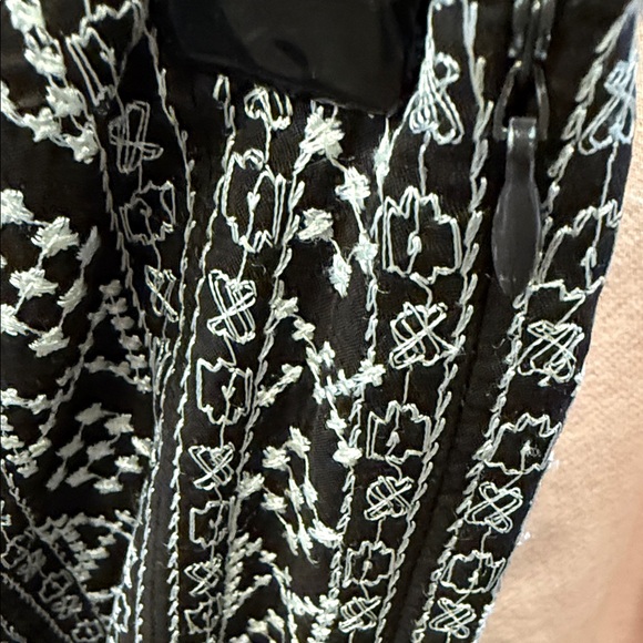 Ann Taylor Brown Embroidered Cotton Pleated A-Line Skirt – Size 4 - Picture 4 of 11